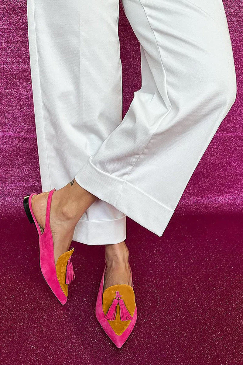Frendessa | Fringed Ballerinas with Ankle Straps - Image 2