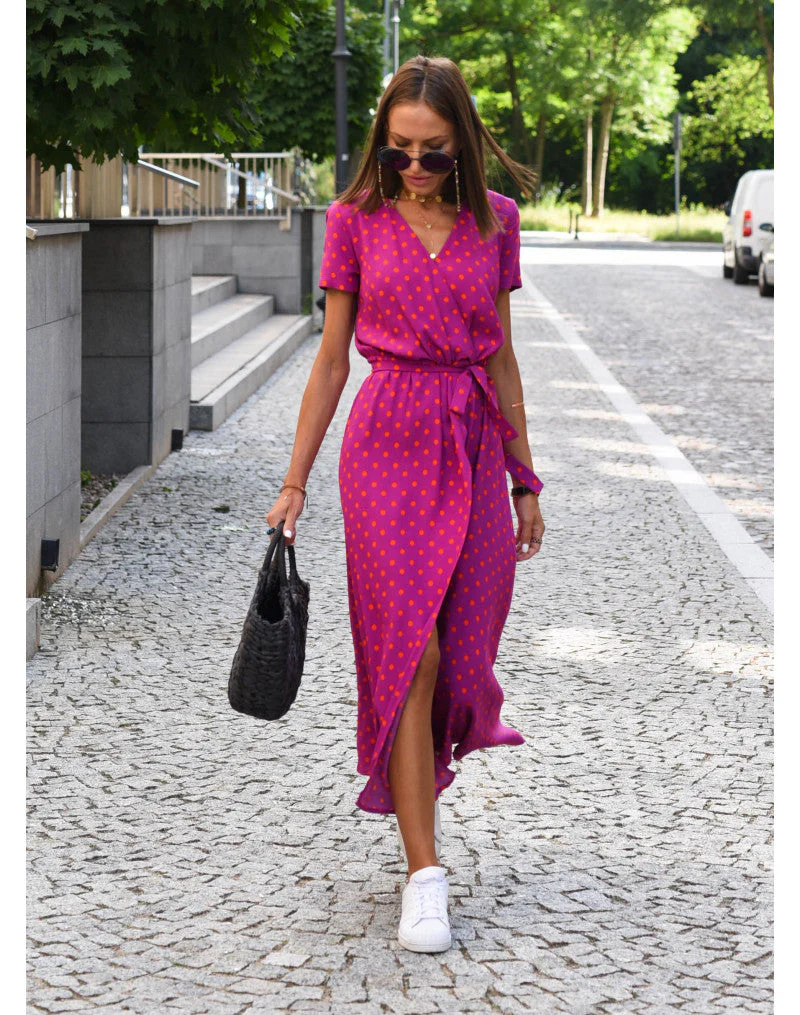 Freya | Auffälliges Midi-Kleid mit Blumenmuster und Taillengürtel - Image 6