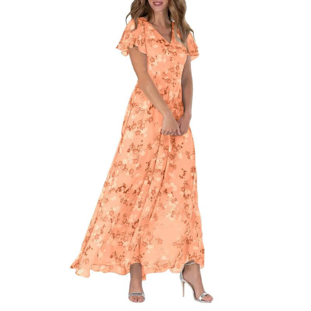Freya - Damen Sommer Formelles Blumen Hochzeitsgast Kleid - Image 2