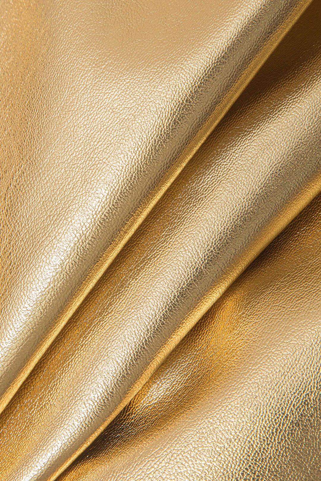 Freyja | Glänzender Gold Metallic-Minirock mit figurbetonter Passform und High-Waist-Schnitt - Image 2