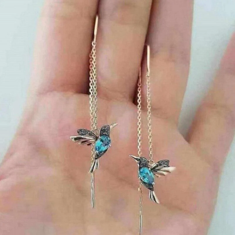 Friederike – Kolibri-Fadenohrringe - Image 3