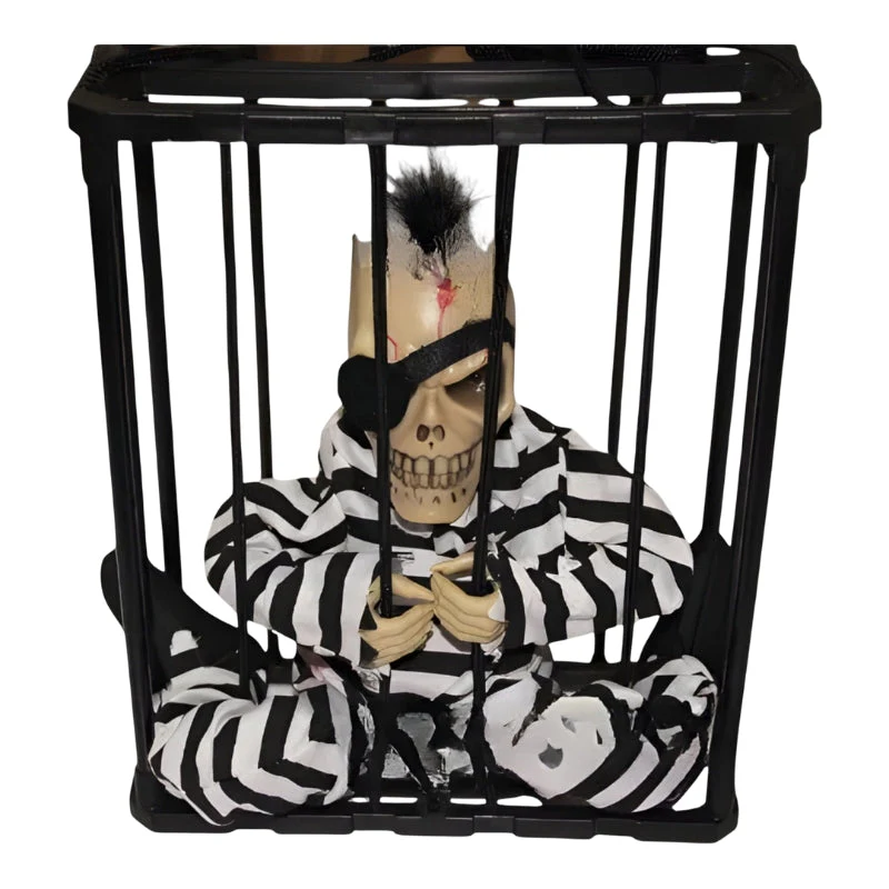 FrightCorp Animatronisches Gefängnis‑Skelett mit Sprach‑, Licht‑ & Soundeffekten - Image 4