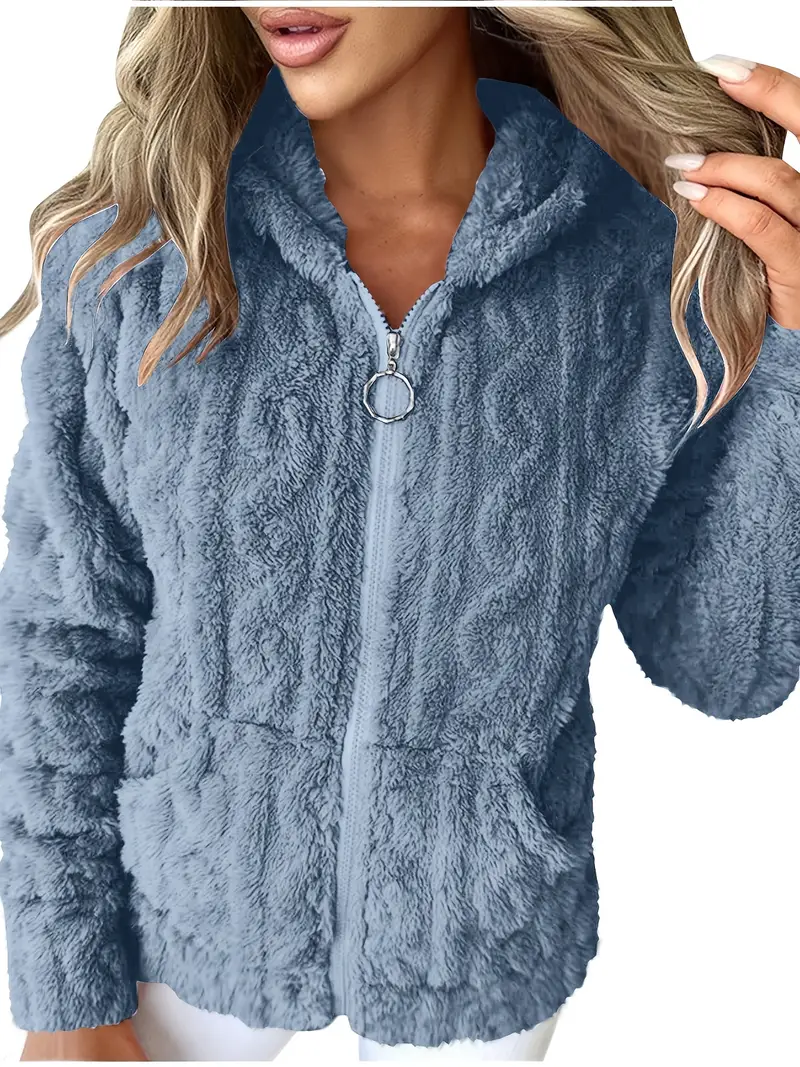 GAELLE | Langarm Kapuzenpullover Mit Reißverschluss - Image 11
