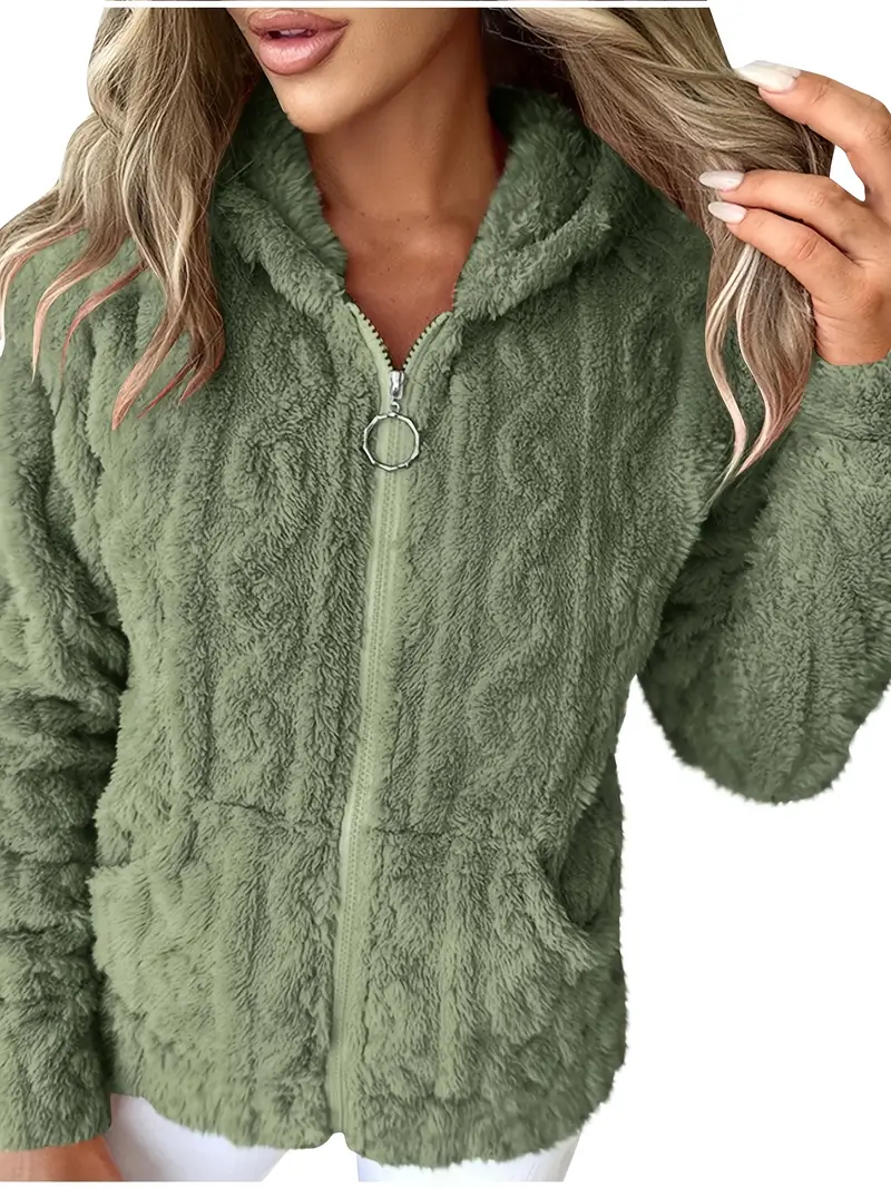 GAELLE | Langarm Kapuzenpullover Mit Reißverschluss - Image 8