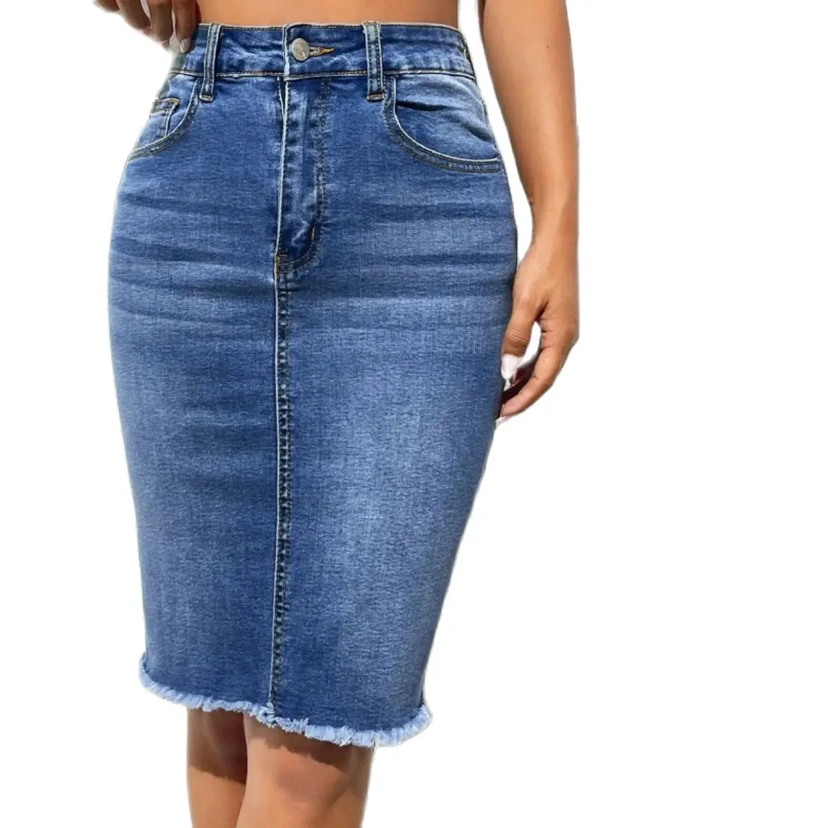Gaia | Eleganter Midi-Denimrock - Image 6