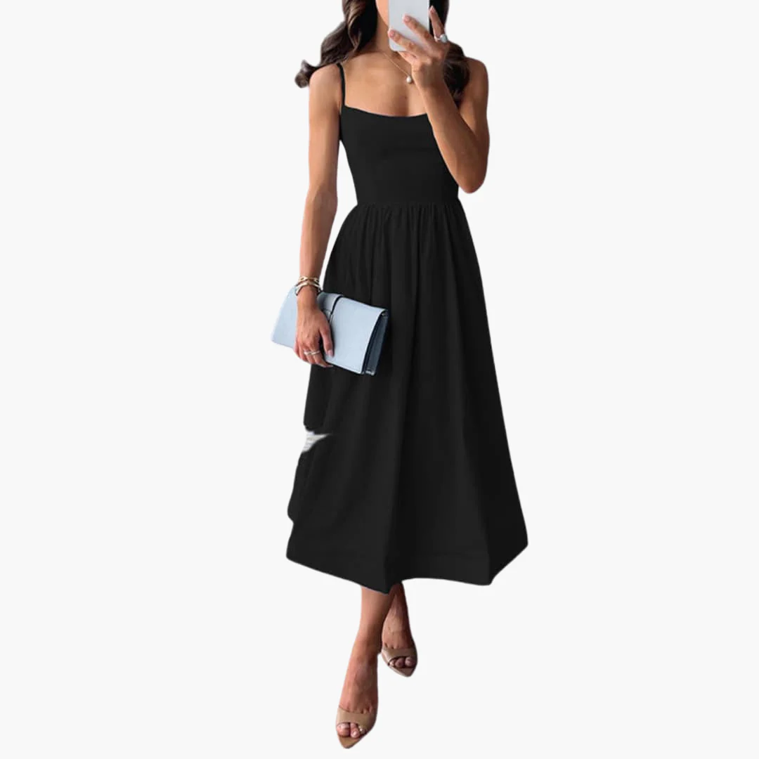 Geblümtes A-Linien Midikleid für Damen – Elegantes Sommerkleid - Image 2