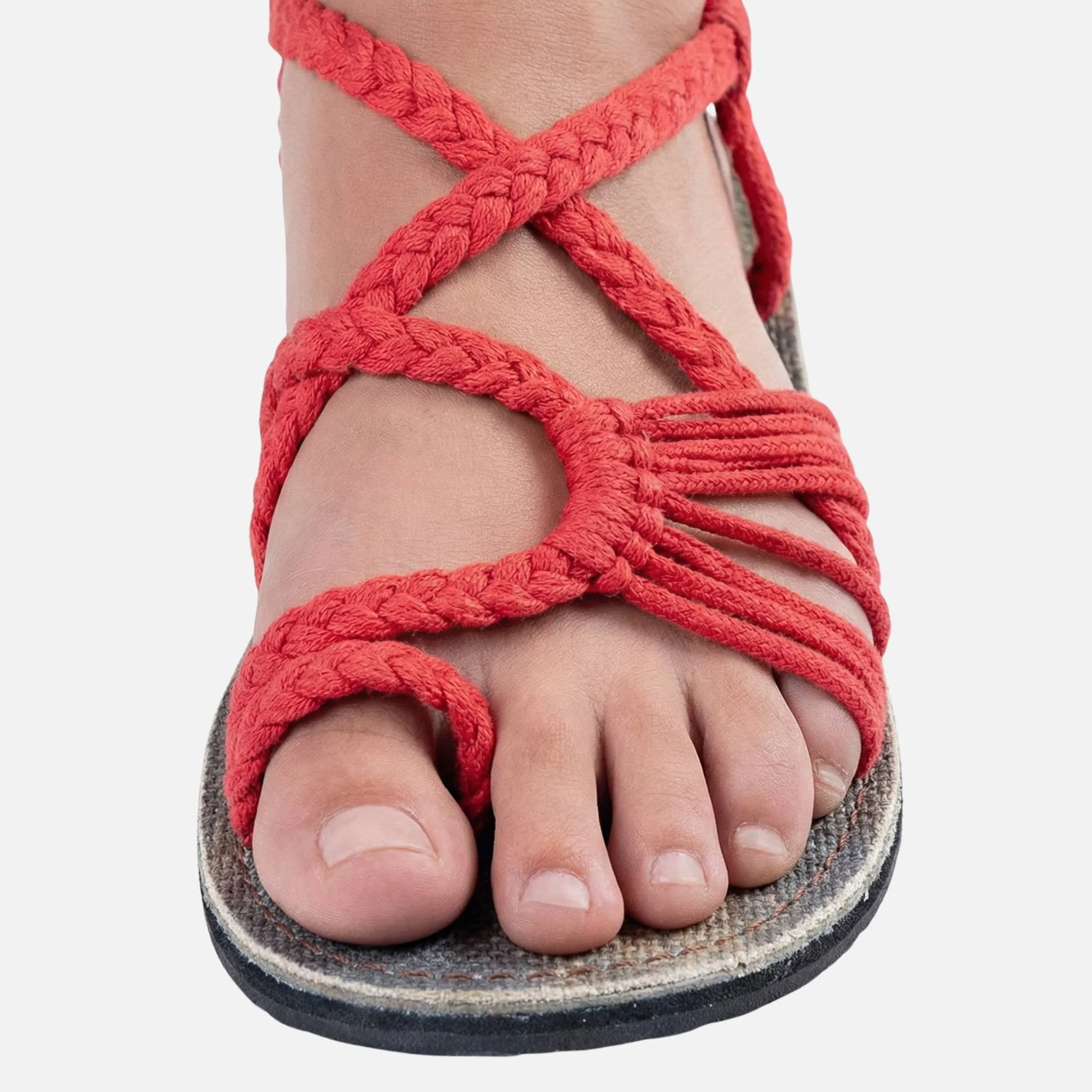 Renate | Damen Geflochtene Sandalen Verstellbarer Knöchelriemen – Boho Sandalen - Image 5