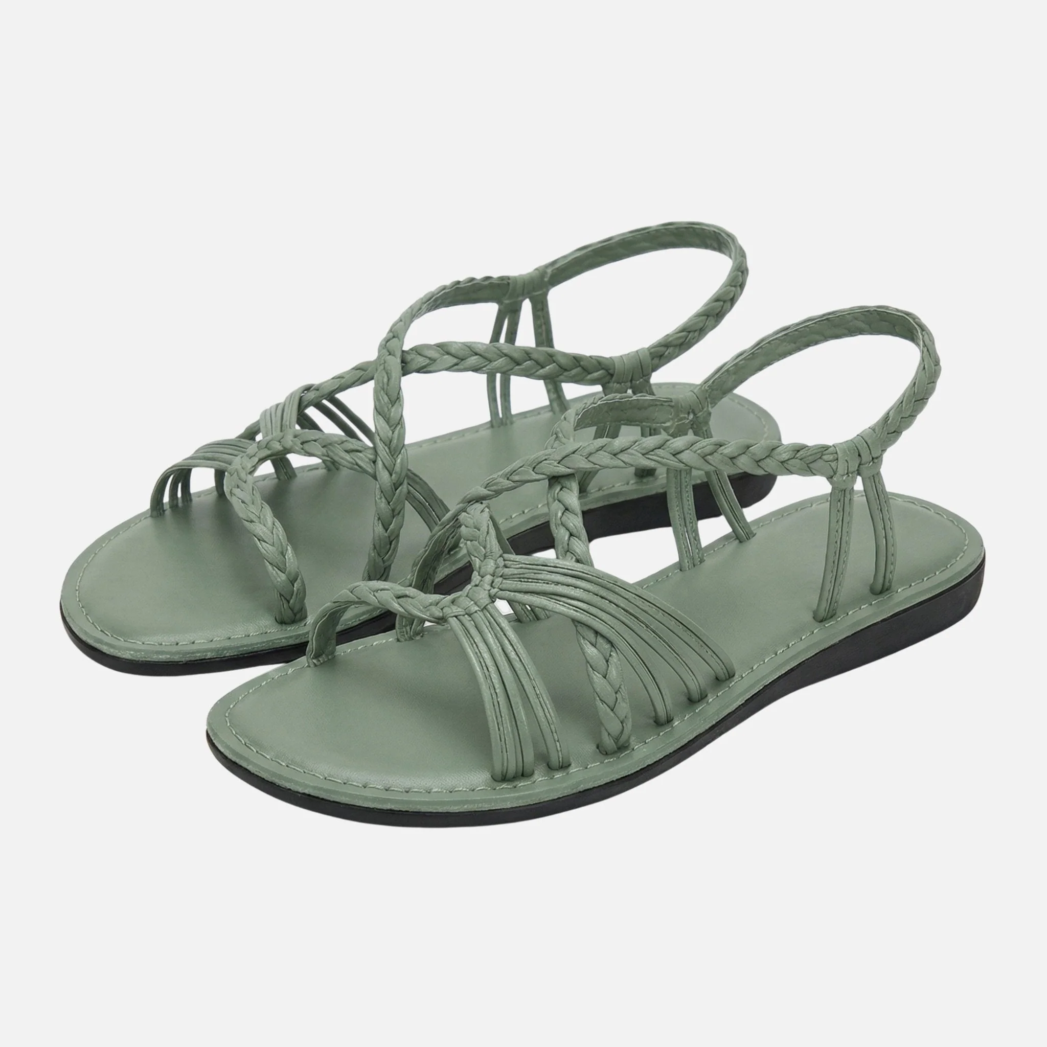 Renate | Damen Geflochtene Sandalen Verstellbarer Knöchelriemen – Boho Sandalen - Image 7