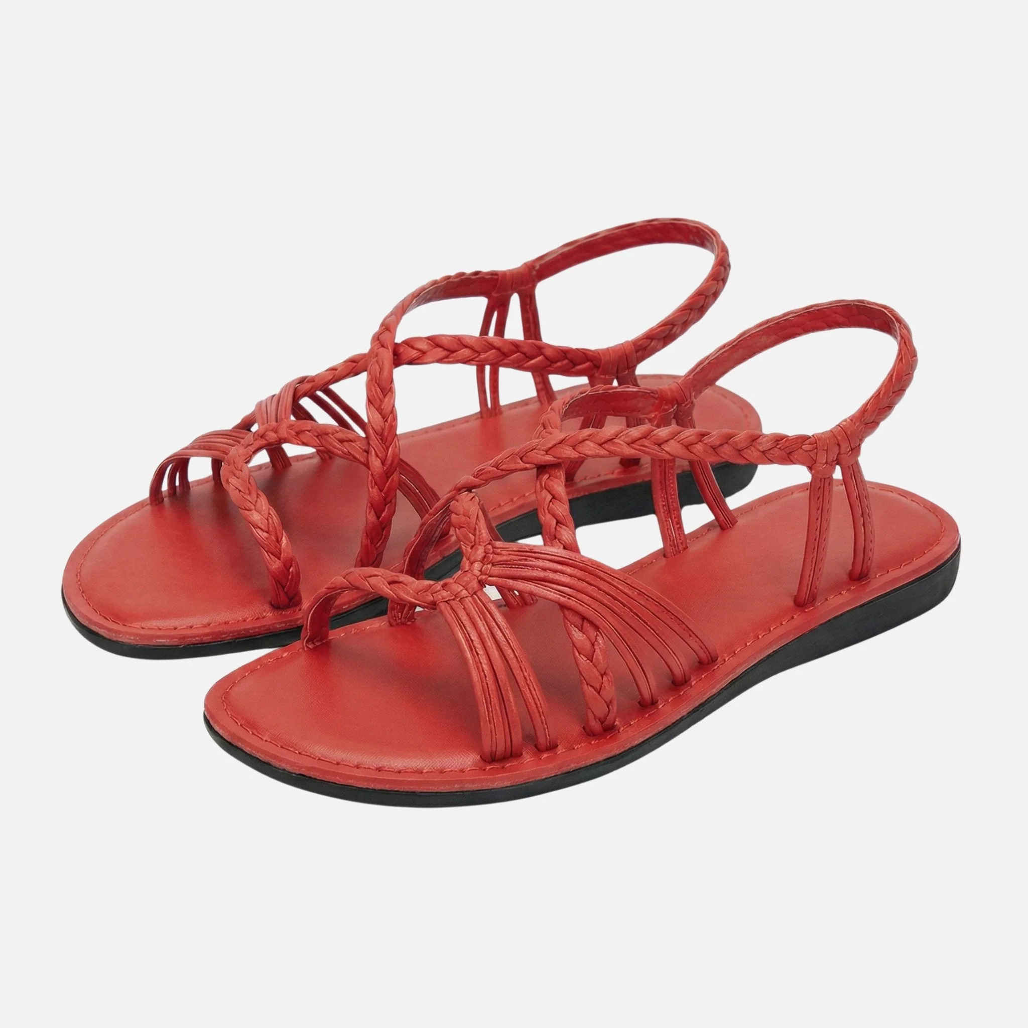 Renate | Damen Geflochtene Sandalen Verstellbarer Knöchelriemen – Boho Sandalen - Image 9