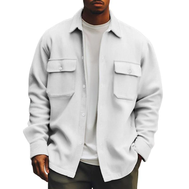 Geknöpfte Jacke mit Fronttaschen für Herren - Image 8