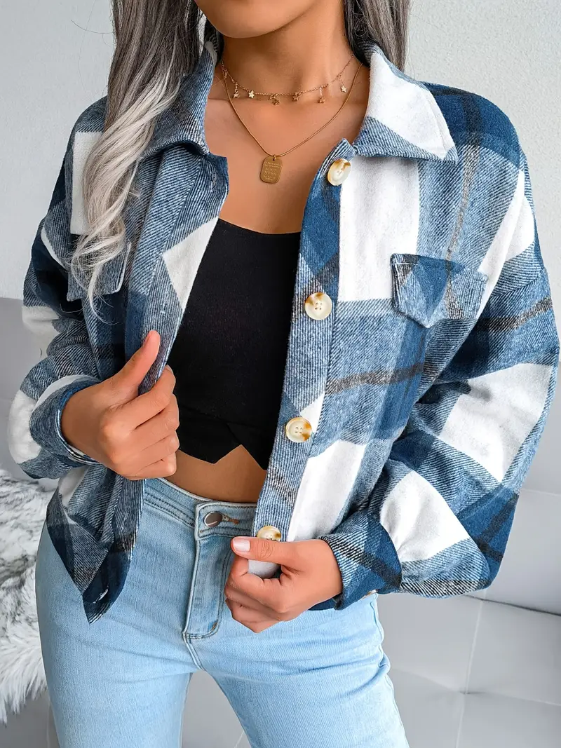 GEKÜRZTE KARIERTE FLANELLJACKE - Image 10