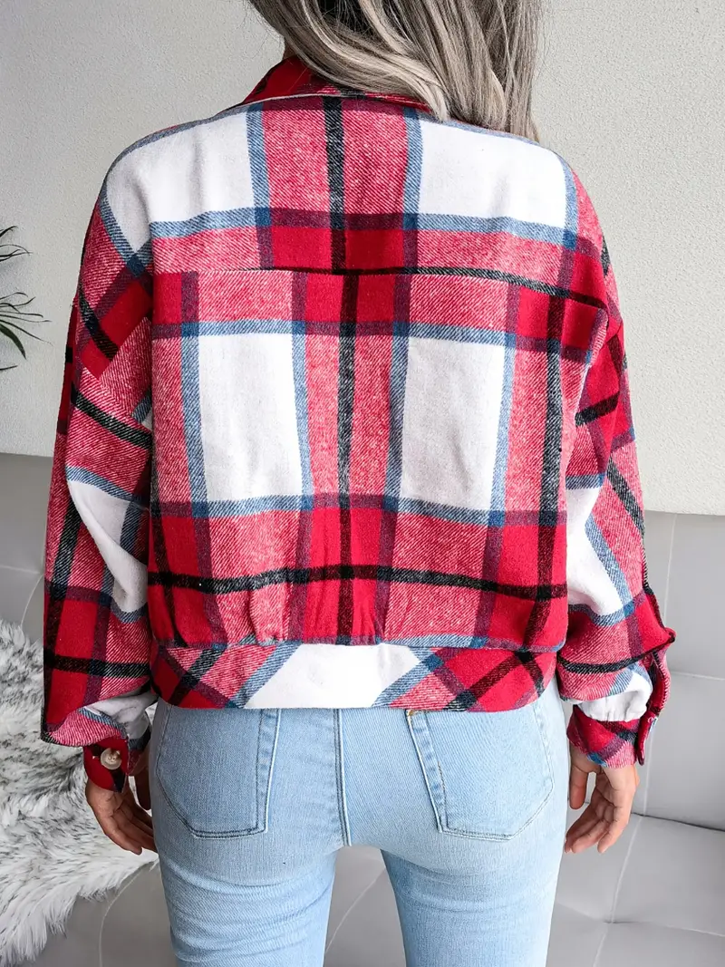 GEKÜRZTE KARIERTE FLANELLJACKE - Image 2