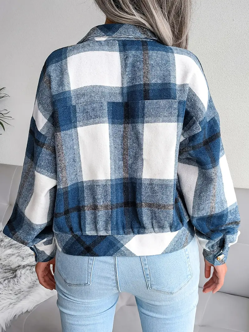 GEKÜRZTE KARIERTE FLANELLJACKE - Image 4