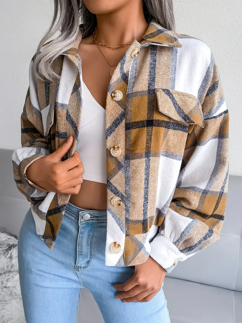 GEKÜRZTE KARIERTE FLANELLJACKE - Image 6