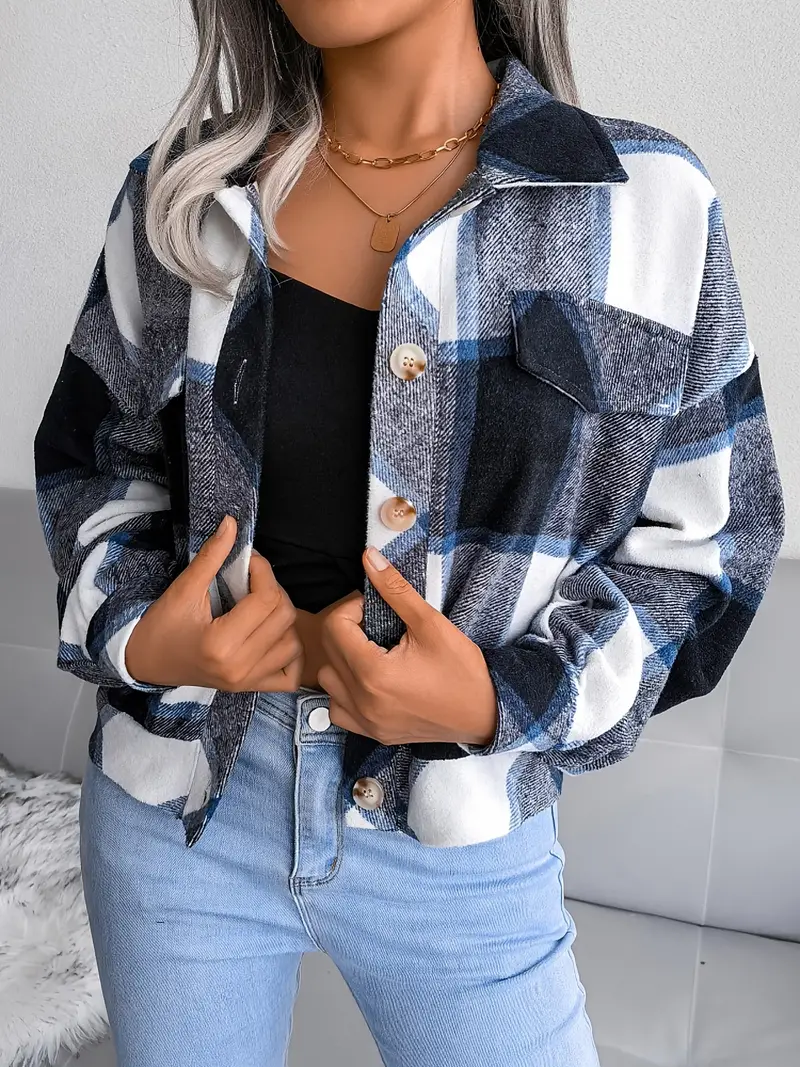 GEKÜRZTE KARIERTE FLANELLJACKE - Image 7