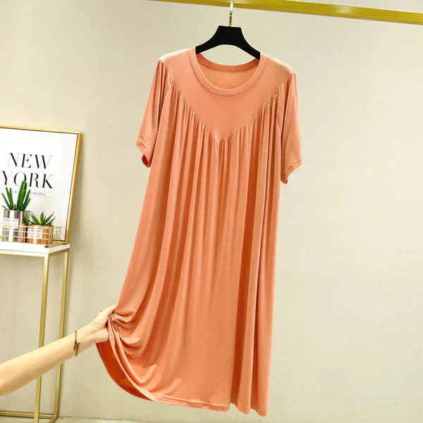 Gellaine – Klassisches, kurzärmliges, lockeres Kleid - Image 4