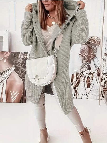 Gemütlich Cardigan für Damen | Mit Kapuze - Image 2