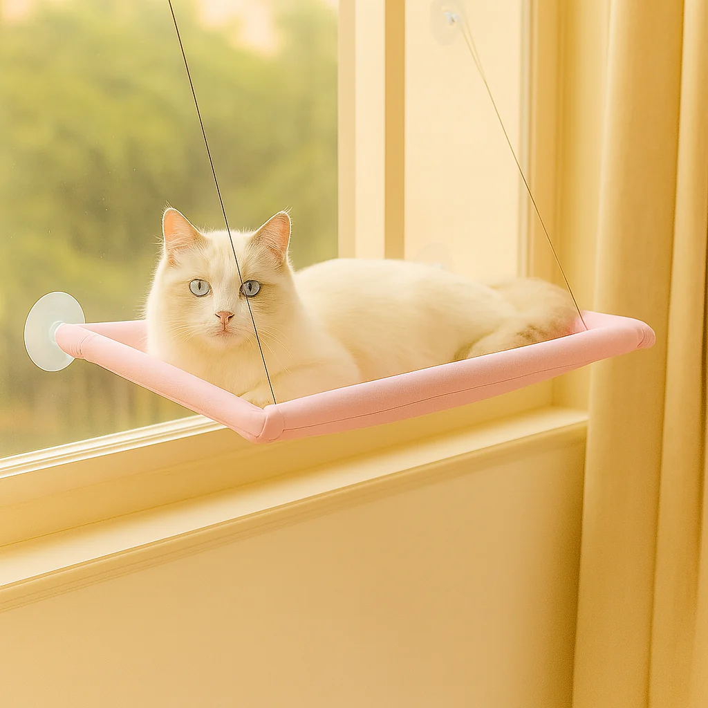 Gemütliche Katzenhängematte mit Fensterbefestigung - Image 6