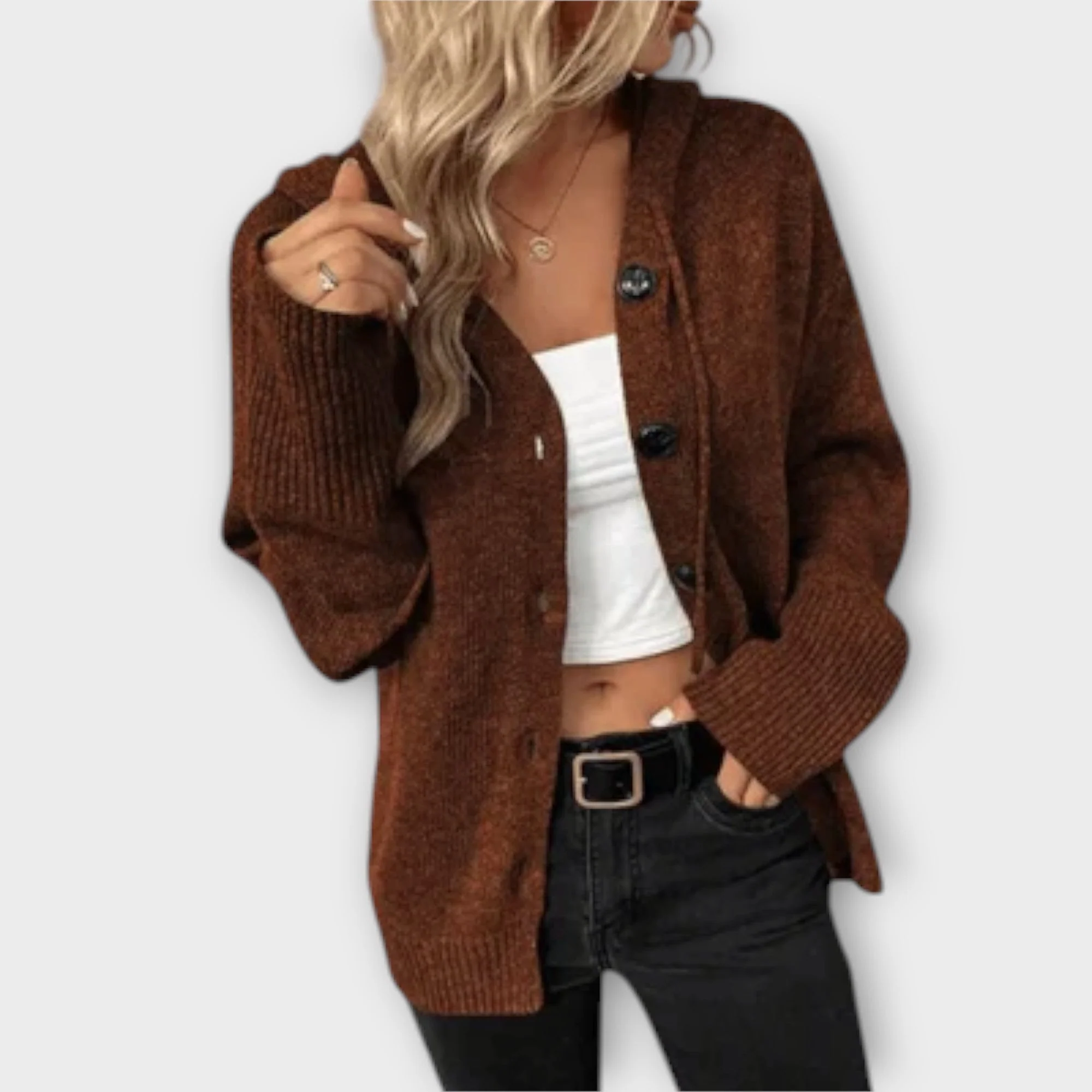 Gemütliche Strickjacke mit Knöpfen – Lässig & Schick - Image 5
