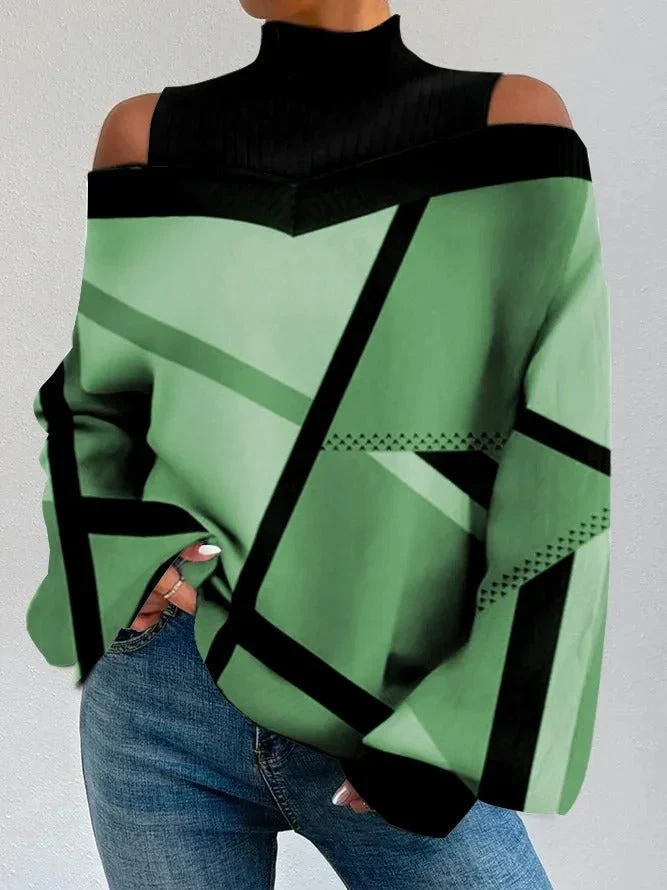 Geometrisch gemustertes Oberteil für Damen - Image 8