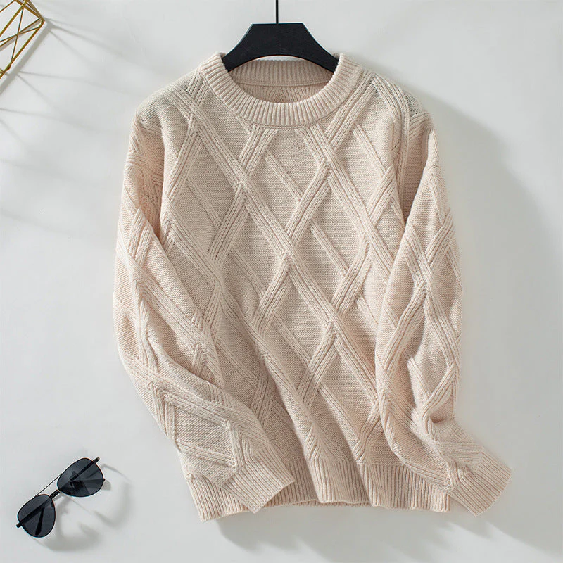 GEOMETRISCHER RUNDHALS-LANGARMPULLOVER | MODERNER STIL, KOMFORTABEL, VIELSEITIG - Image 4