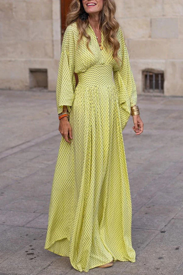 Geometrisches Kleid mit langen Ärmeln für Damen - Image 5