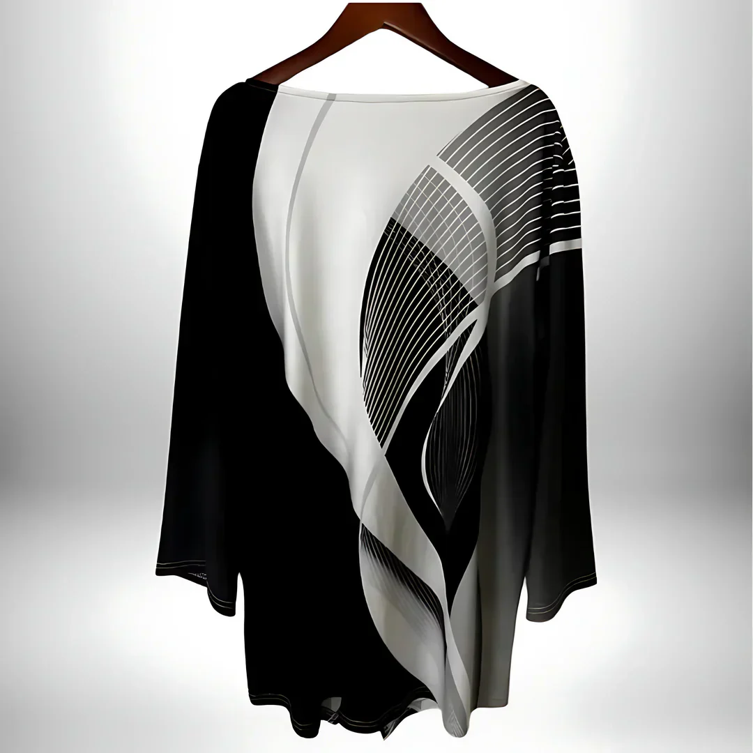 Geometrisches langärmeliges Top für Damen - Image 3