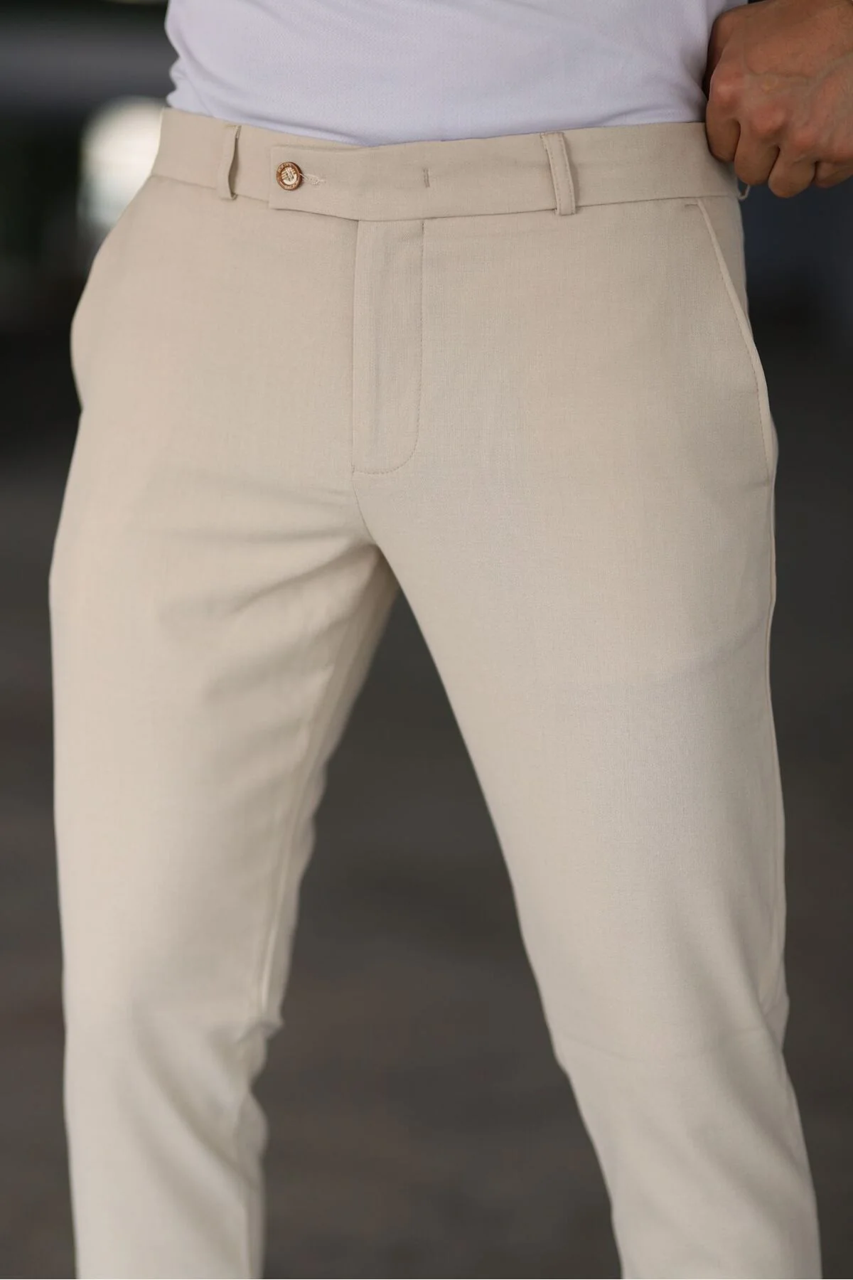 Georg - Chinos Slim Fit Beige Hose - Image 3