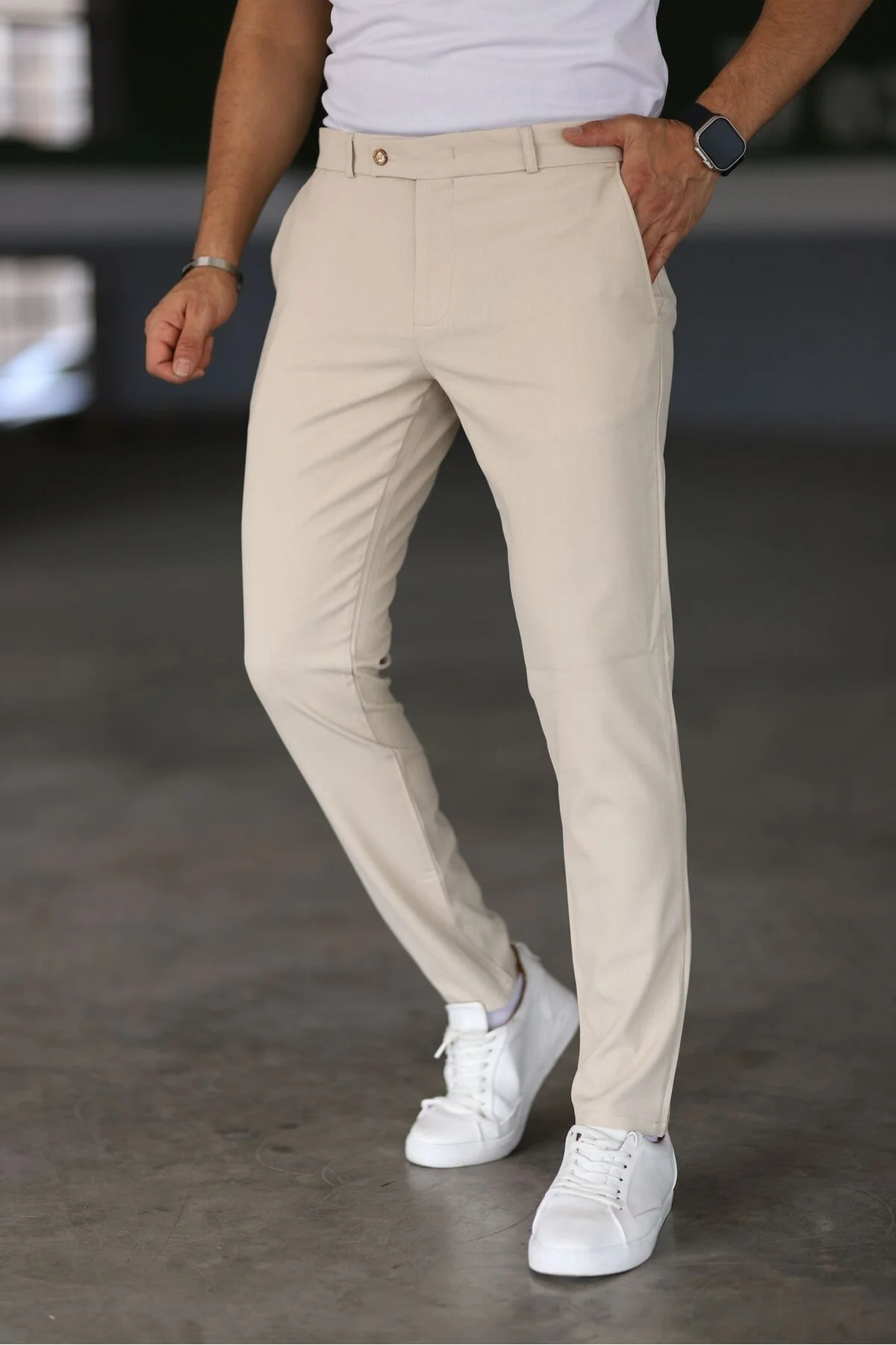 Georg - Chinos Slim Fit Beige Hose - Image 4