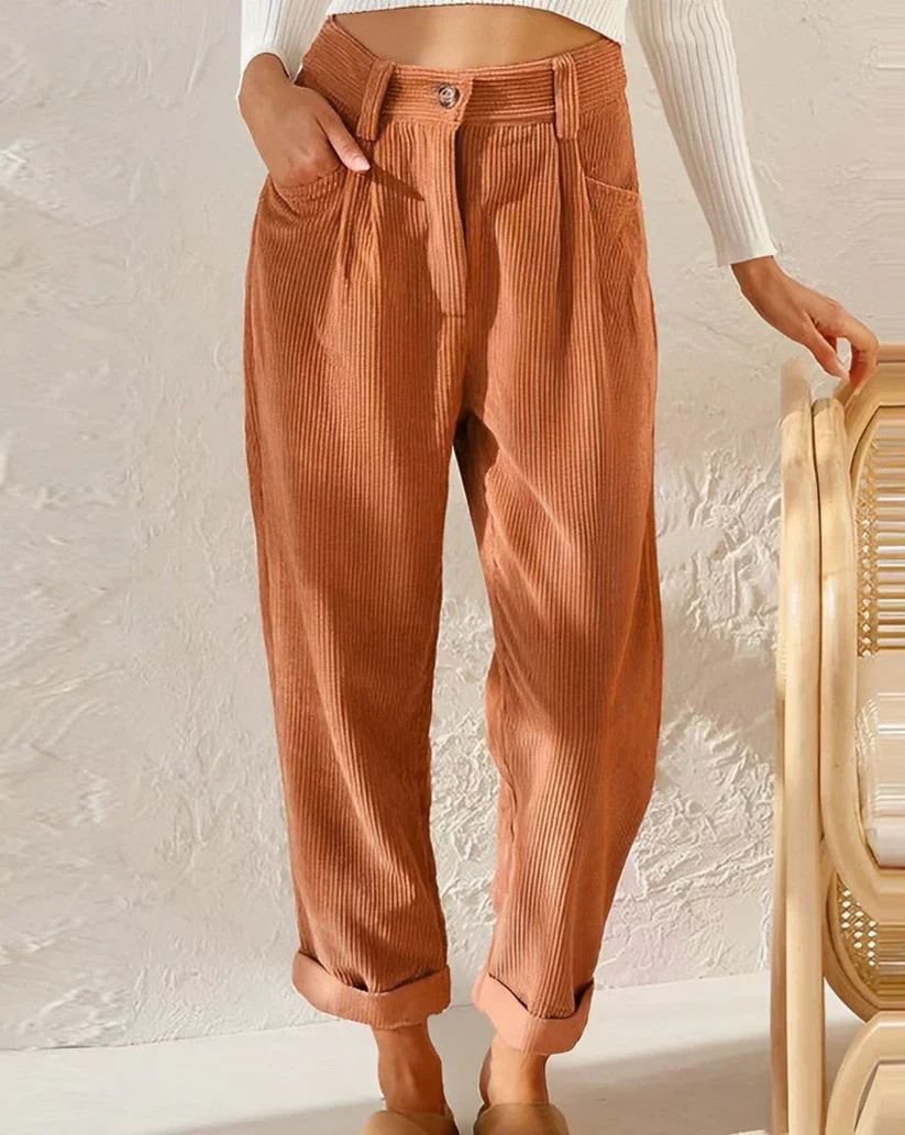Gerade Hose mit hoher Taille für Damen - Image 2