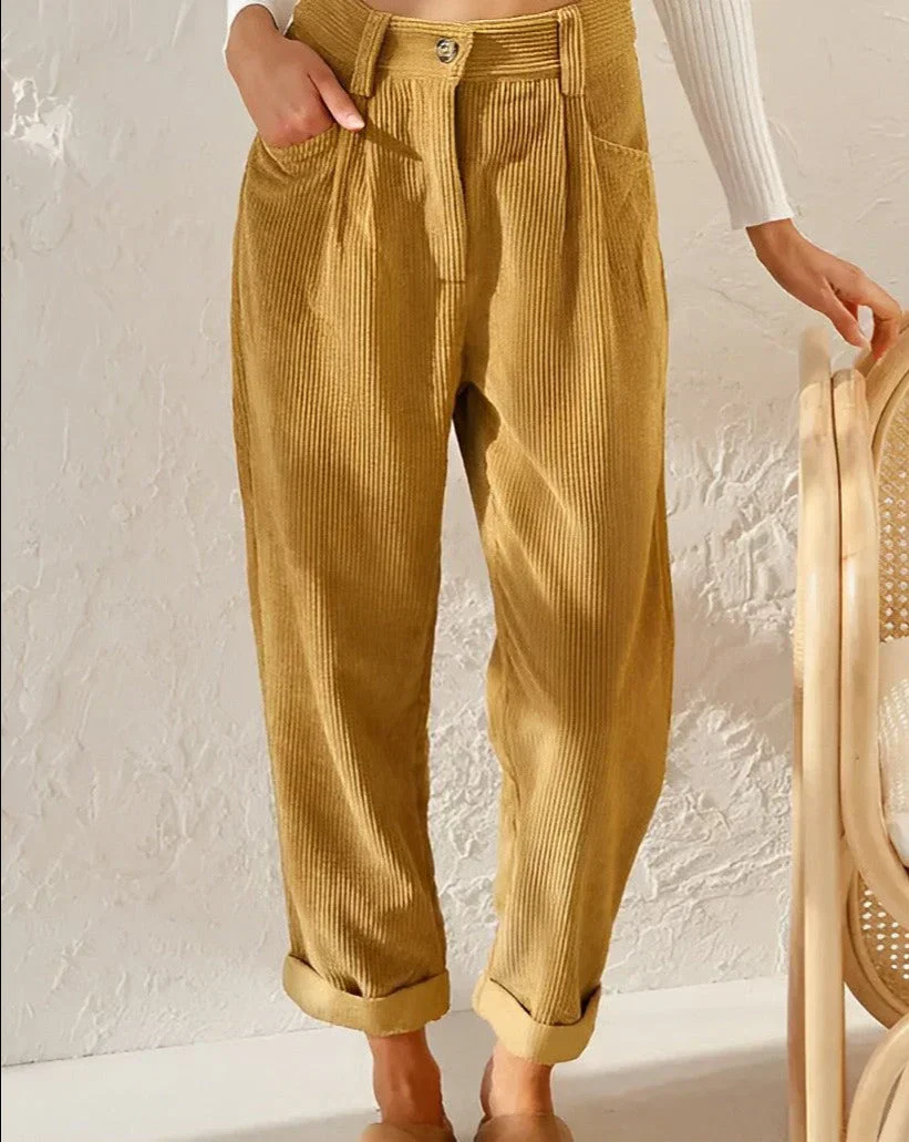 Gerade Hose mit hoher Taille für Damen - Image 3