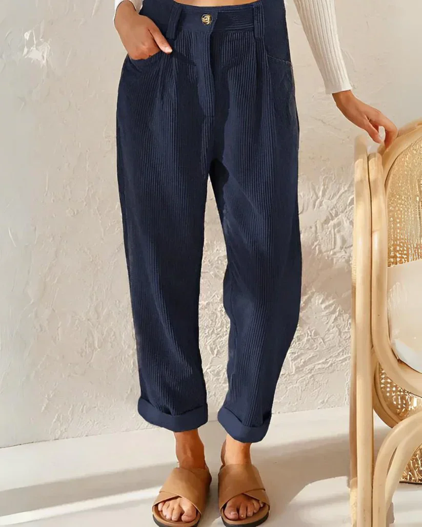 Gerade Hose mit hoher Taille für Damen - Image 4