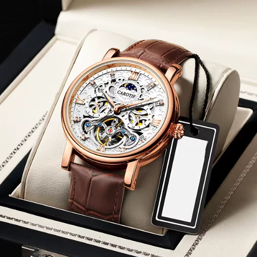 GERALD® MECHANISCHE AUTOMATIK-ARMBANDUHR AUS LERNCHE - Image 2