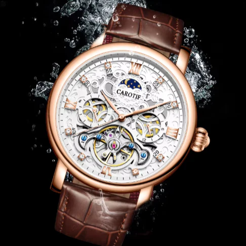 GERALD® MECHANISCHE AUTOMATIK-ARMBANDUHR AUS LERNCHE - Image 3