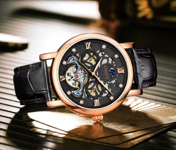 GERALD® MECHANISCHE AUTOMATIK-ARMBANDUHR AUS LERNCHE - Image 4