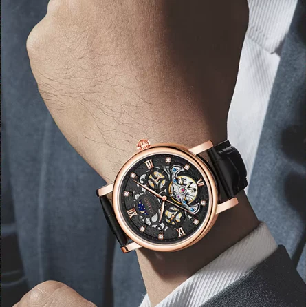 GERALD® MECHANISCHE AUTOMATIK-ARMBANDUHR AUS LERNCHE - Image 5