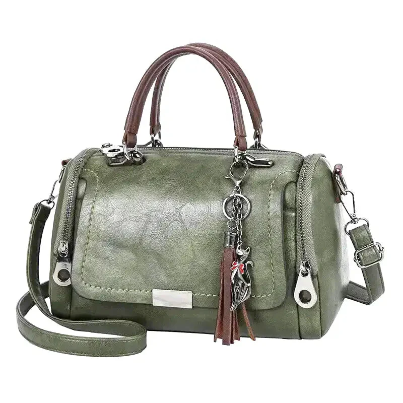 Geräumige Damenhandtasche aus weichem Stoff mit Reißverschluss - Image 9