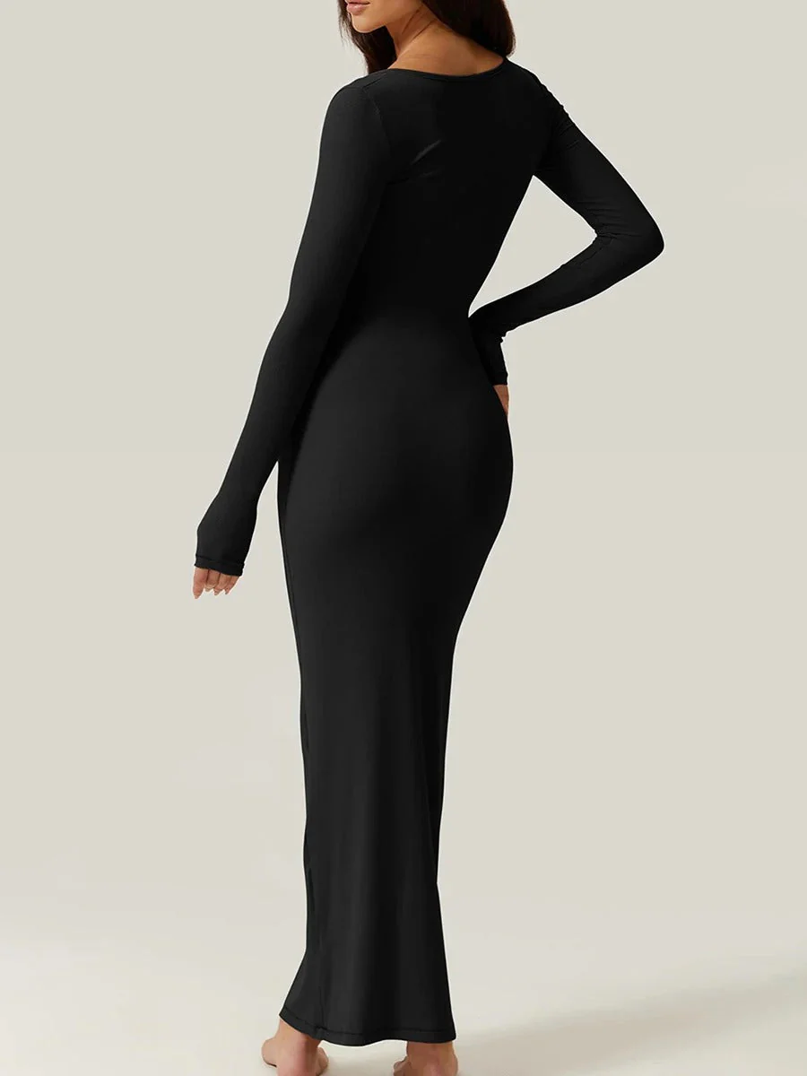 Geripptes Bodycon-Kleid für Damen - Image 3