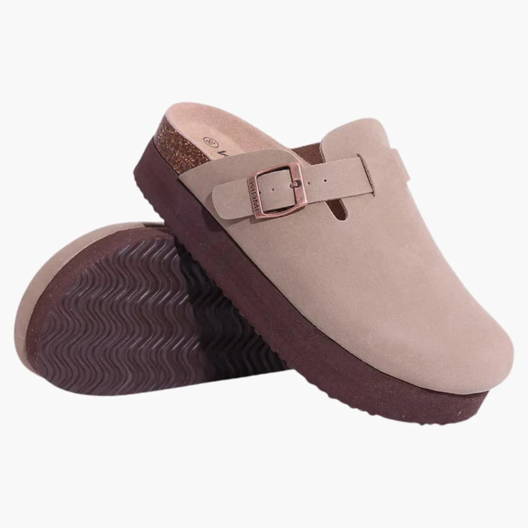 Geschlossene Clogs - Damen Komfort mit Riemen und Fußbett - Image 3