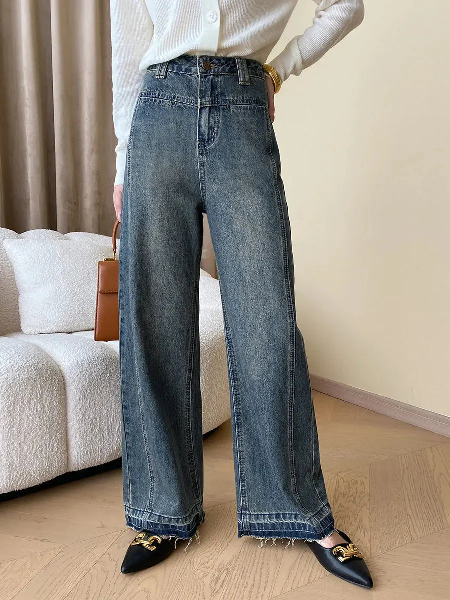 Gesine - Vintage Denim Wide Leg Jeans mit Knöpfen - Image 4