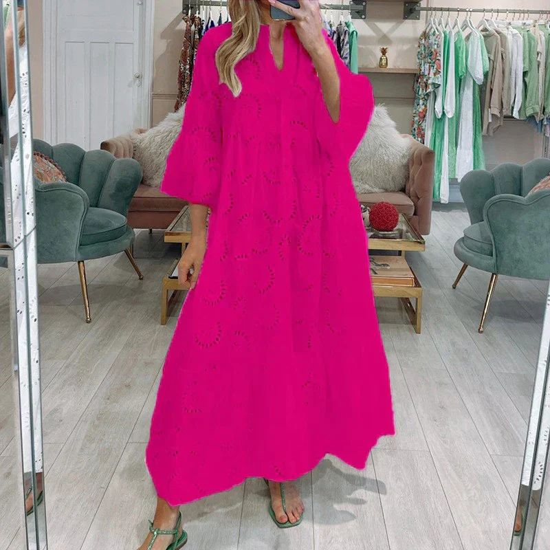 Gesticktes Kleid für Damen mit Ausschnitten - Image 4