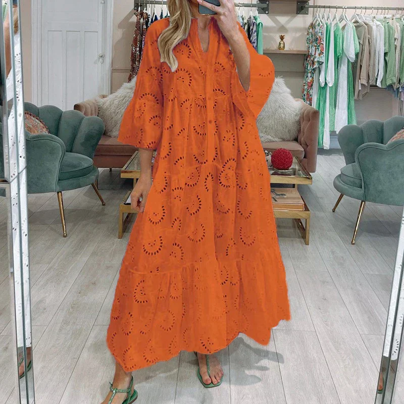 Gesticktes Kleid für Damen mit Ausschnitten - Image 6