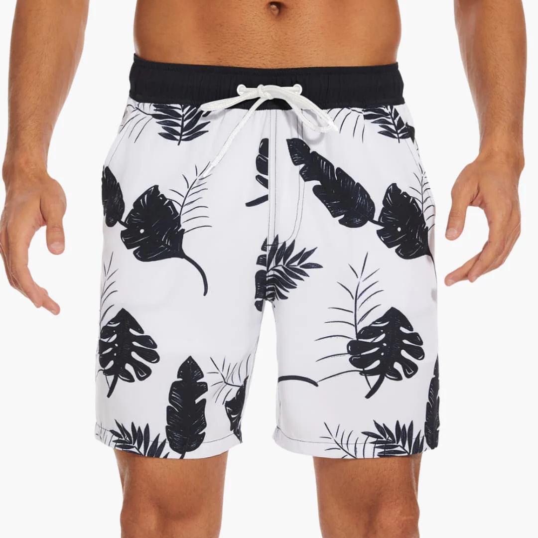Gestreifte Herren-Badeshorts - mit Kordelzug und Taschen - Image 2