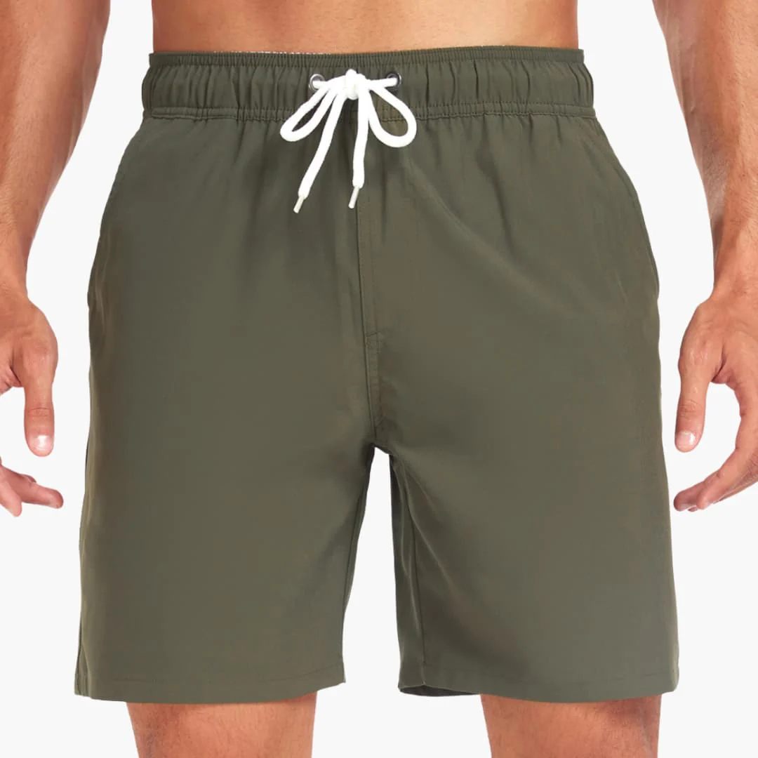 Gestreifte Herren-Badeshorts - mit Kordelzug und Taschen - Image 4