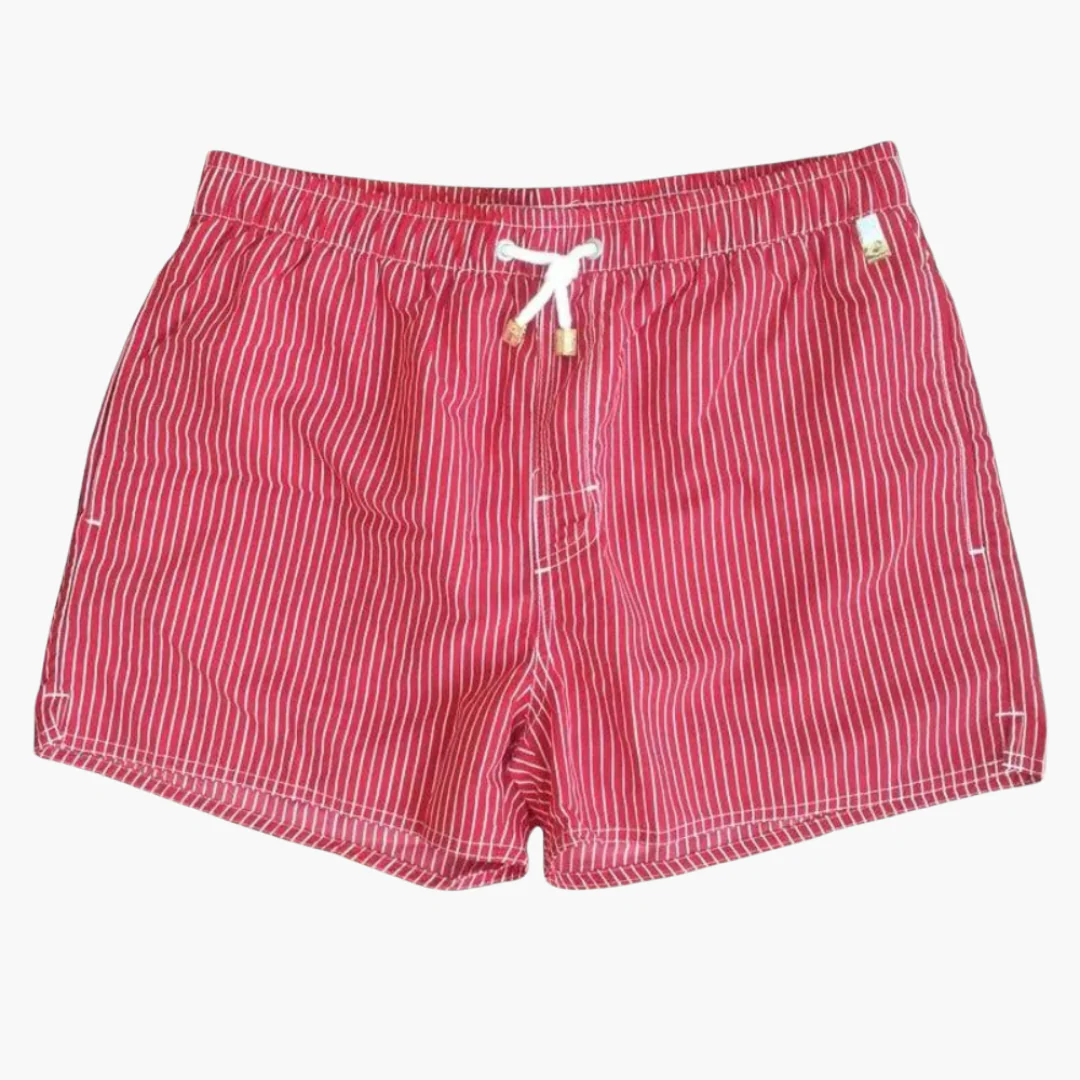 Gestreifte Herren-Badeshorts - mit Tunnelzug und Seitentaschen - Image 2