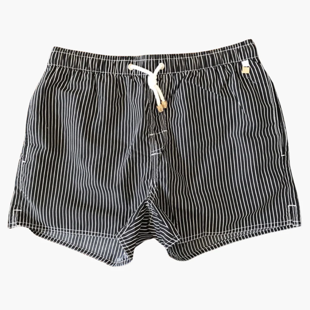 Gestreifte Herren-Badeshorts - mit Tunnelzug und Seitentaschen - Image 7