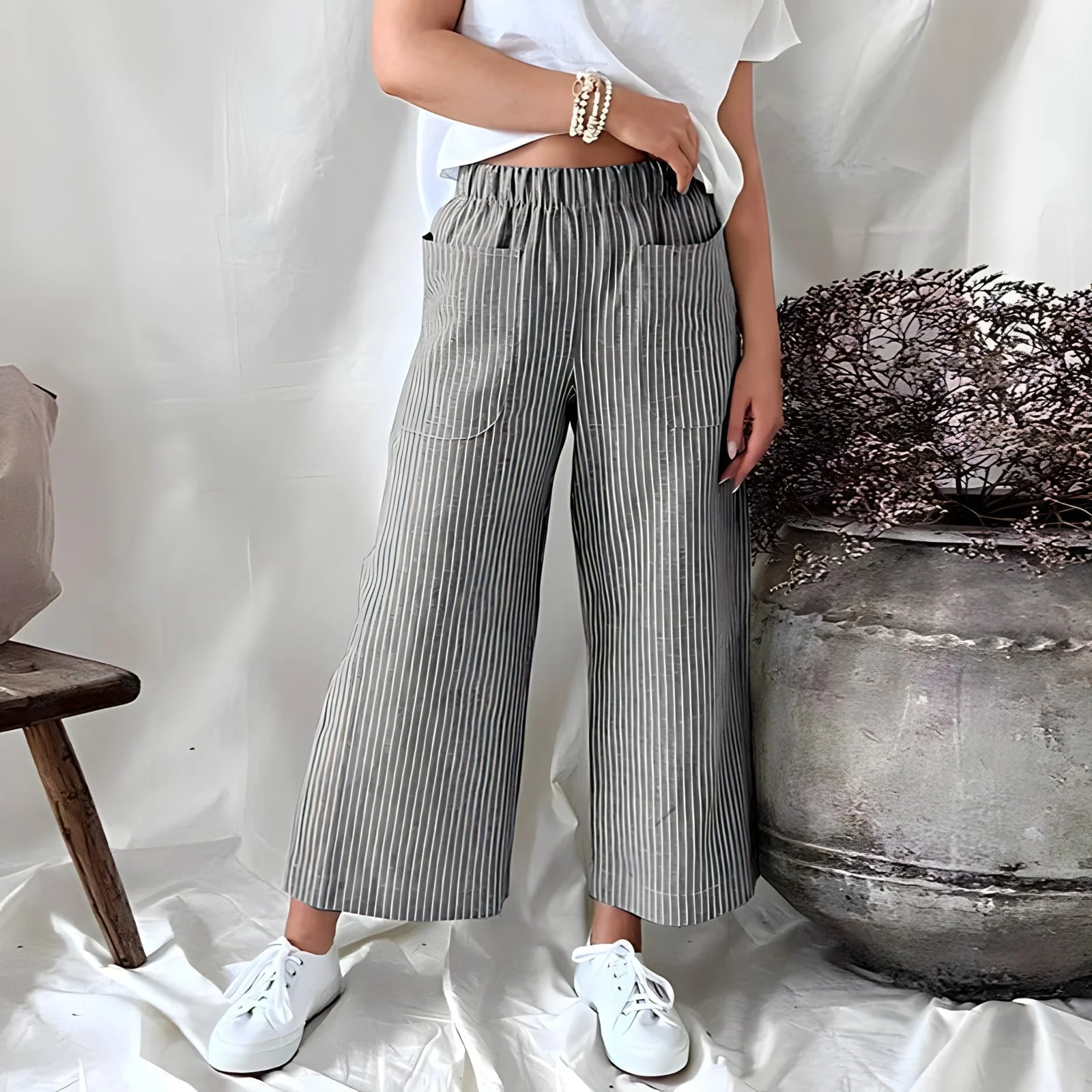 Gestreifte Hosen für Damen - Image 6