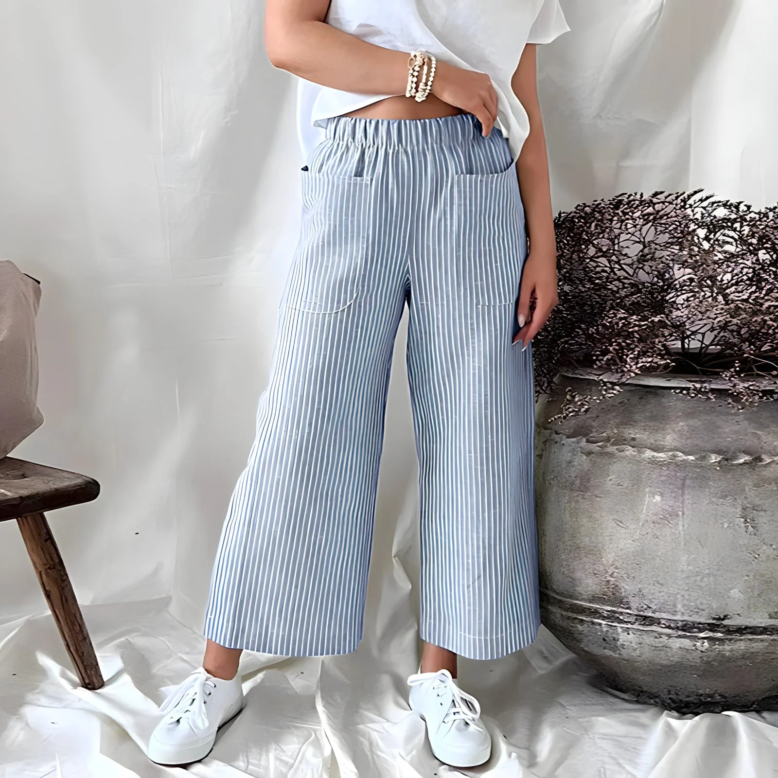 Gestreifte Hosen für Damen - Image 8
