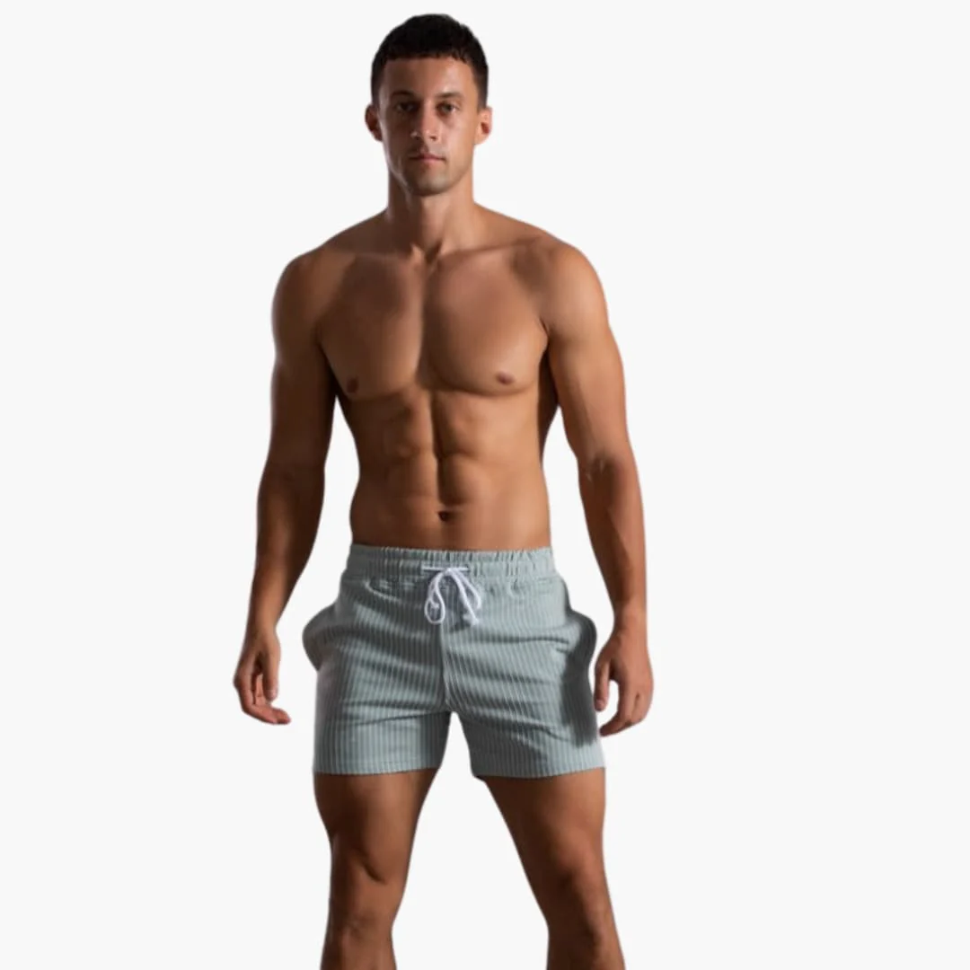 Gestreifte Shorts mit Kordelzug - für Herren im Sommerstil - Image 2