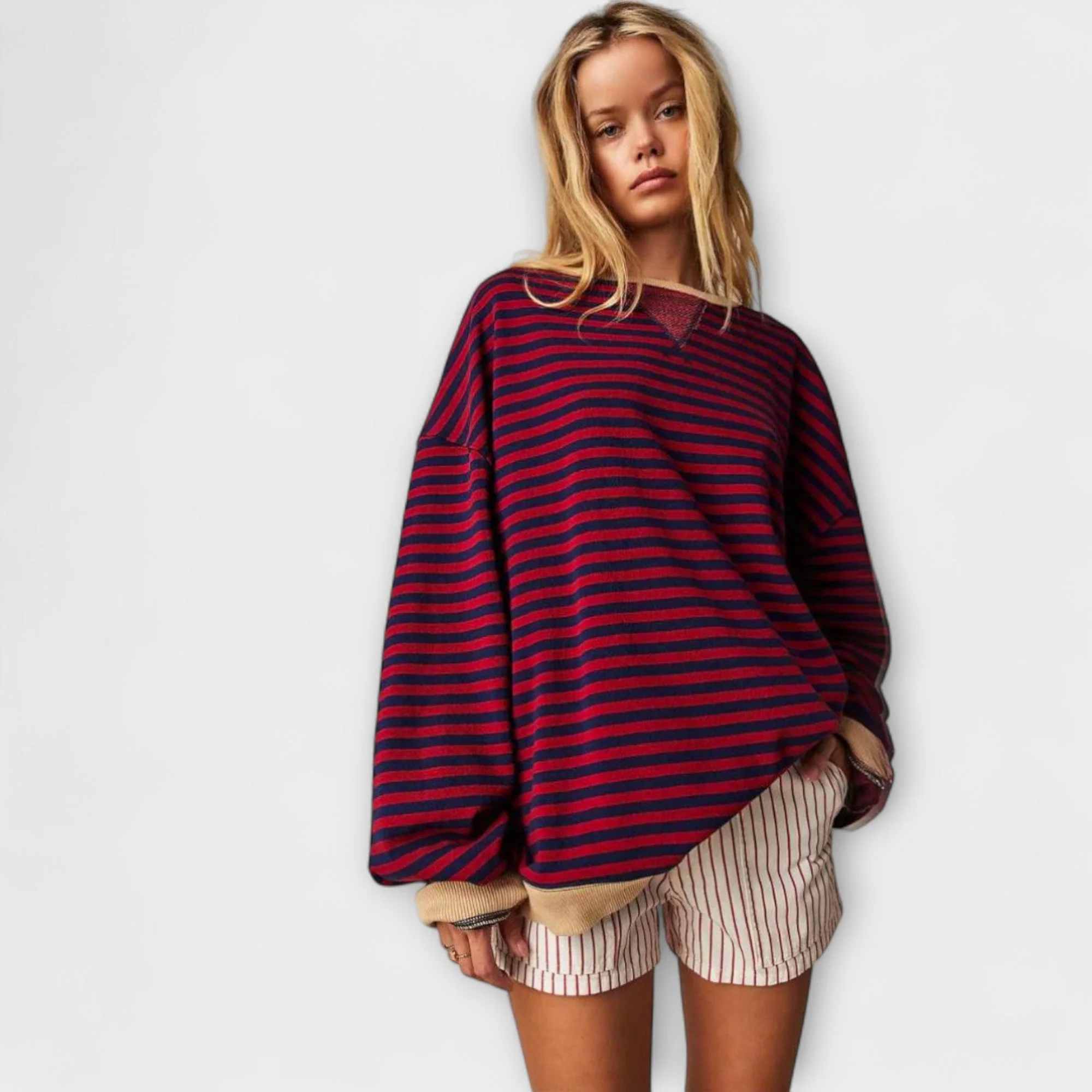 Gestreifter Sweater mit lockerer Passform – Verspielte Farben, angenehmer Tragekomfort - Image 5